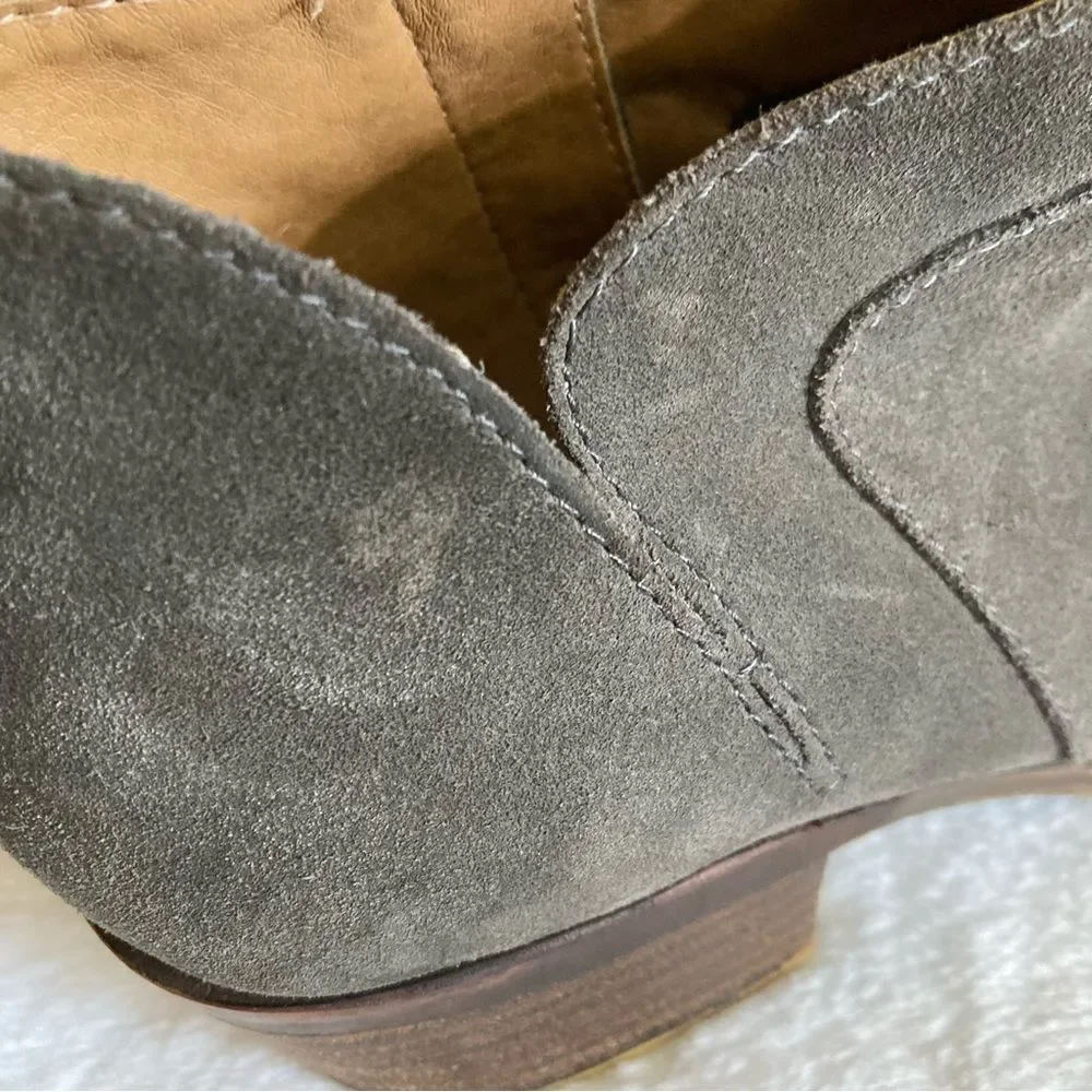 Lucky Brand Brintly Ankle Booties Taupe Suede Size 7